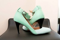 Green wedding shoes for pink and green wedding by DC wedding planner Glow weddings
